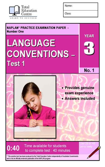 Yr 3 Language Conventions Test 1