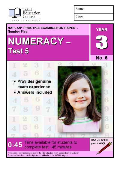 Yr 3 Numeracy Test 5