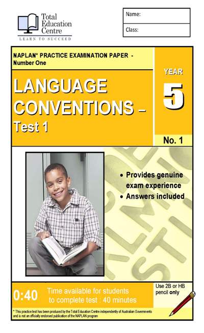 Yr 5 Language Conventions Test 1