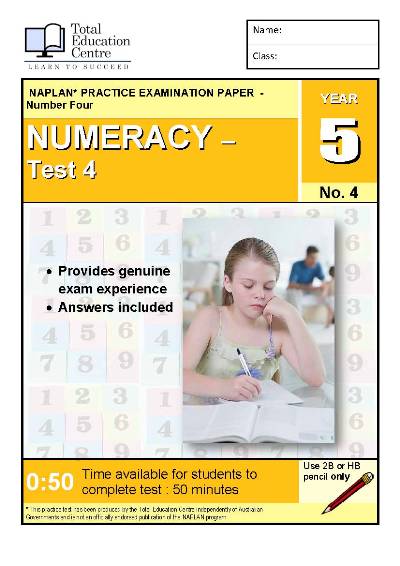 Yr 5 Numeracy Test 4
