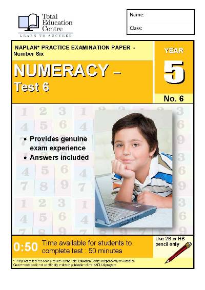 Yr 5 Numeracy Test 6