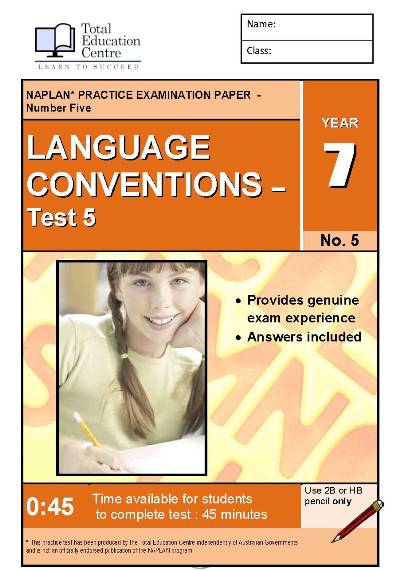 Yr 7 Language Conventions Test 5