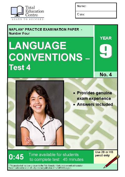 Yr 9 Language Conventions Test 4