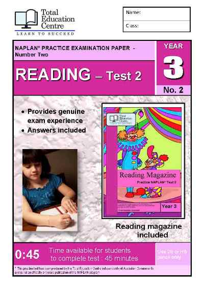 Year 3 NAPLAN Reading Test 2